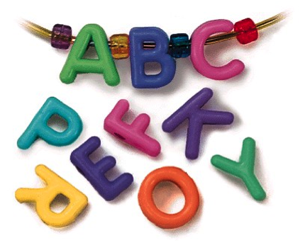 Manuscript Letter Beads